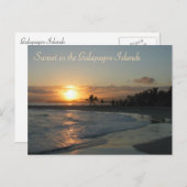 Sonnenuntergang auf den Galapagos-Inseln Postkarte (Vorne/Hinten)