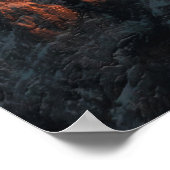 Sonnenuntergang auf den majestätischen Bergen Poster (Ecke)