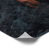 Sonnenuntergang auf den majestätischen Bergen Poster (Ecke)