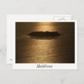 Sonnenuntergang auf den Malediven Postkarte (Vorne/Hinten)