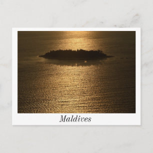 Sonnenuntergang auf den Malediven Postkarte