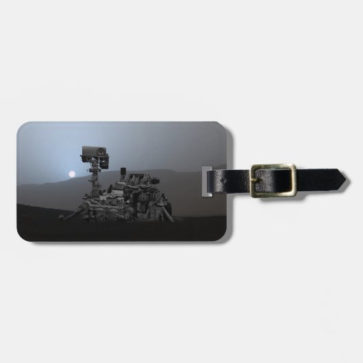 Sonnenuntergang auf den Mars Neugier Rover Gepäckanhänger (Vorderseite horizontal)