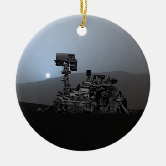 Sonnenuntergang auf den Mars Neugier Rover Keramik Ornament (Vorne)