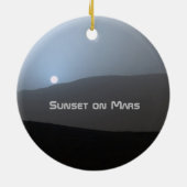 Sonnenuntergang auf den Mars Neugier Rover Keramik Ornament (Hinten)