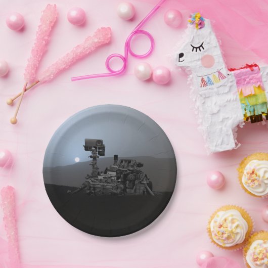 Sonnenuntergang auf den Mars Neugier Rover Pappteller (Party)