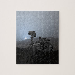 Sonnenuntergang auf den Mars Neugier Rover Puzzle