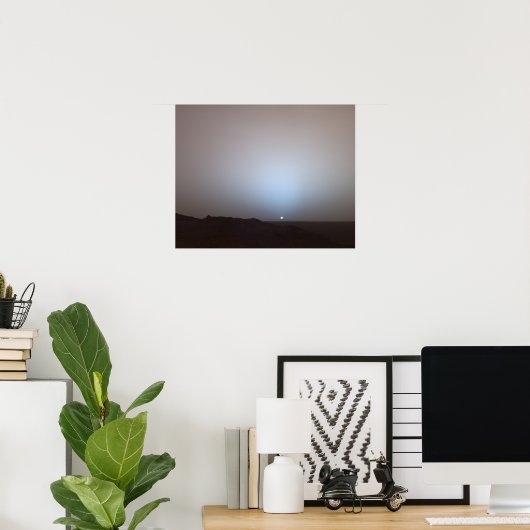 Sonnenuntergang auf den Mars - von den Mars-Rover- Poster (Heimbüro)