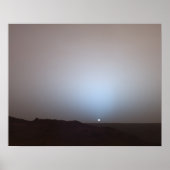Sonnenuntergang auf den Mars - von den Mars-Rover- Poster (Vorne)