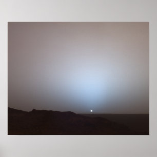 Sonnenuntergang auf den Mars - von den Mars-Rover- Poster