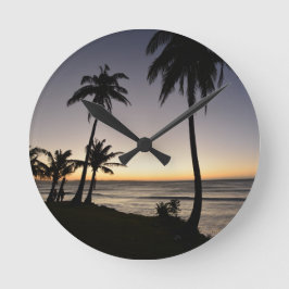 Sonnenuntergang auf den Philippinen Runde Wanduhr