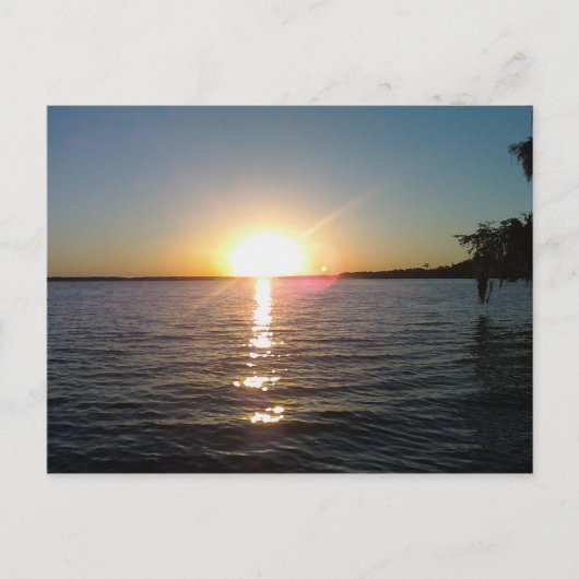 Sonnenuntergang auf der Bayou Postkarte (Vorderseite)