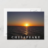 Sonnenuntergang auf der Chesapeake Postkarte (Vorne/Hinten)