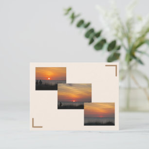 Sonnenuntergang auf der Golfpostkarte Postkarte