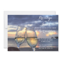 Sonnenuntergang auf der Hochzeit am Strand