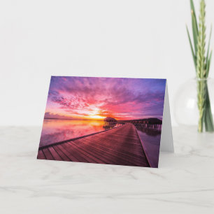 Sonnenuntergang auf der Insel Malediven   Water Vi Karte