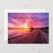 Sonnenuntergang auf der Insel Malediven | Water Vi Postkarte (Vorne/Hinten)