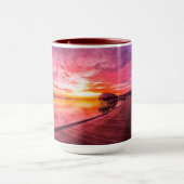 Sonnenuntergang auf der Insel Malediven | Water Vi Tasse (Zentrum)