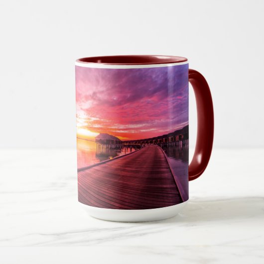 Sonnenuntergang auf der Insel Malediven | Water Vi Tasse (VorderseiteRechts)