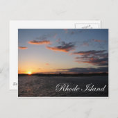 Sonnenuntergang auf der Insel Rhode Postkarte (Vorne/Hinten)