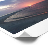 Sonnenuntergang auf der Insel Sand Poster (Ecke)