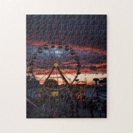 Sonnenuntergang auf der Iowa Staat Messe in Des Mo Puzzle