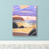 Sonnenuntergang auf der Leinwand (Insitu (Holzboden))