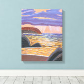 Sonnenuntergang auf der Leinwand (Insitu (Holzboden))