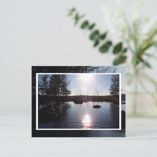 Sonnenuntergang auf der Postkarte (Stehend Vorderseite)