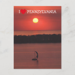 Sonnenuntergang auf der Presque Isle Postcard Postkarte