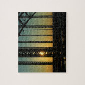 Sonnenuntergang auf der Robert Moses Bridge Long I Puzzle (Vertikal)