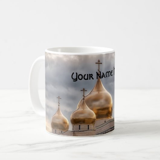 Sonnenuntergang auf der russisch-orthodoxen Kathed Kaffeetasse (Vorderseite Links)