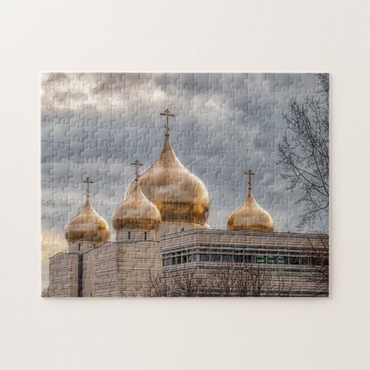 Sonnenuntergang auf der russisch-orthodoxen Kathed Puzzle (Horizontal)