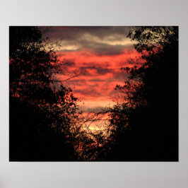 Sonnenuntergang auf der Schienen-Spur Poughkeepsie Poster