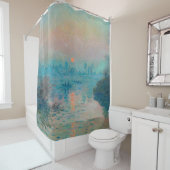 Sonnenuntergang auf der Seine in Lavacourt von Cla Duschvorhang (Beispiel)