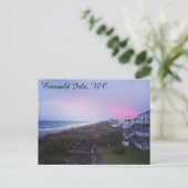 Sonnenuntergang auf der Strandpostkarte Postkarte (Stehend Vorderseite)