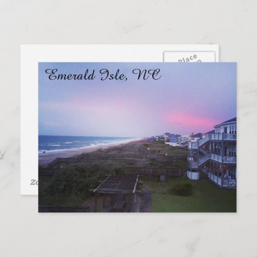 Sonnenuntergang auf der Strandpostkarte Postkarte (Vorne/Hinten)