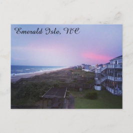 Sonnenuntergang auf der Strandpostkarte Postkarte
