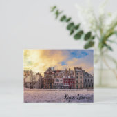 Sonnenuntergang auf der Straße von Riga Postcard Postkarte (Stehend Vorderseite)
