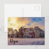 Sonnenuntergang auf der Straße von Riga Postcard Postkarte (Vorne/Hinten)