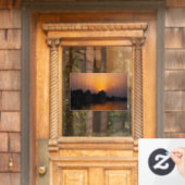 Sonnenuntergang auf der verbotenen Stadt - Peking, Fensteraufkleber (Haustür)