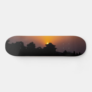 Sonnenuntergang auf der Verbotenen Stadt - Peking, Skateboard
