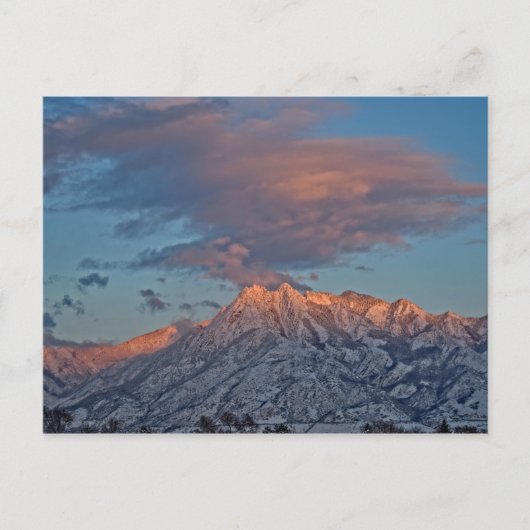 Sonnenuntergang auf der Wasatch Range - Utah Postc Postkarte (Vorderseite)