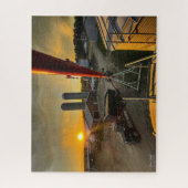 Sonnenuntergang auf einem Alberta-Bauernhof Puzzle (Vertikal)