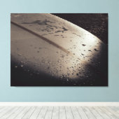 Sonnenuntergang auf einem Surfbrett, gesteppte Lei Leinwanddruck (Insitu (Holzboden))