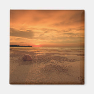 Sonnenuntergang auf einem thailändischen Strand Magnet