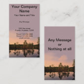 Sonnenuntergang auf einem Zypresse-Sumpf Visitenkarte (Vorne/Hinten)