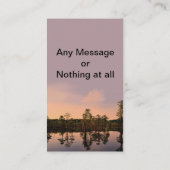 Sonnenuntergang auf einem Zypresse-Sumpf Visitenkarte (Rückseite)