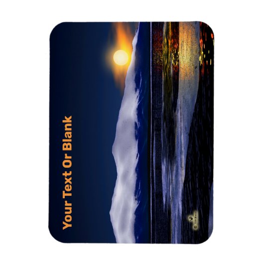 Sonnenuntergang auf Eis Magnet (Vertikal)