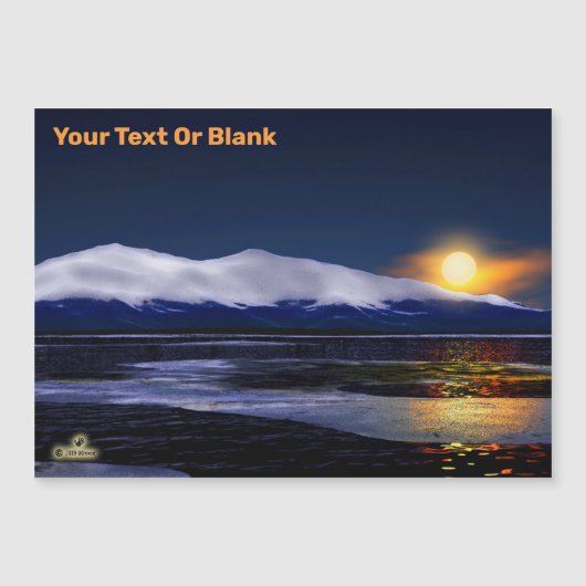 Sonnenuntergang auf Eis Magnetkarte (Vorderseite)