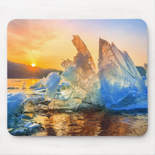 Sonnenuntergang auf Eis Mousepad (Vorne)